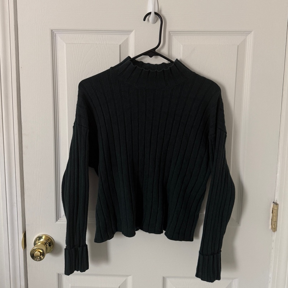 Proof Apparel - Dark Green Mock Neck Long Sleeve Sweater - Picture 4 of 4